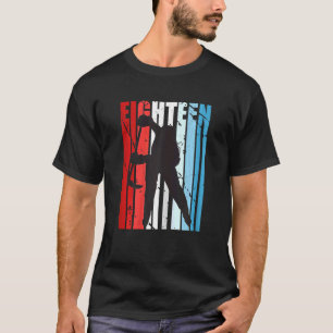 T-shirt Filles Rétro Girl 18e Jeu d'anniversaire de hockey
