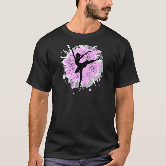 T-shirt Filles roses Ballet Danse Danse Motivationnelle Na (Devant)