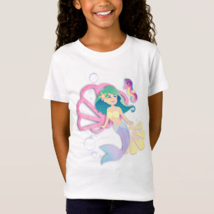 T-shirt filles sirène jeunes X-petits à grands