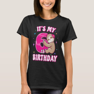 T-shirt Filles Sixième Anniversaire C'Est Mon 6ème Anniver