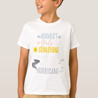 T-shirt Filles soleil d'AOÛT et mois de naissance