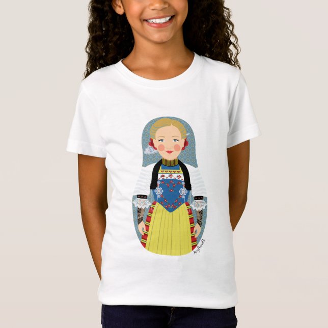 T-shirt filles suisses Matryoshka (Devant)
