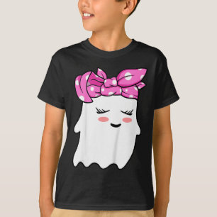 T-shirt Filles Toddler Happy Halloween Fantôme Avec Bandan