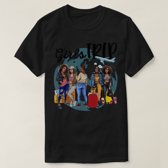 T-shirt Filles Trip Black Femmes Reine Melanin Afro-Améric (Design devant)