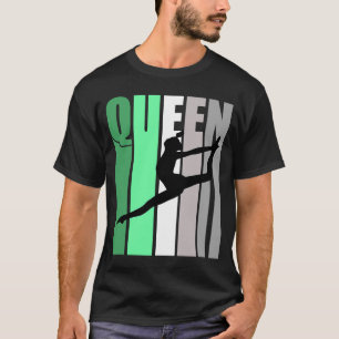 T-shirt Filles Vert Retro Dance Reine Anniversaire Fille