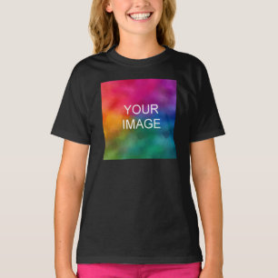 T-shirt Filles Vêtements Ajouter Image Modèle noir Filles 