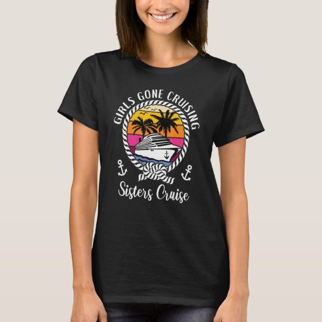T-shirt Filles Voyage Croisières Les filles sont parties C (Devant)