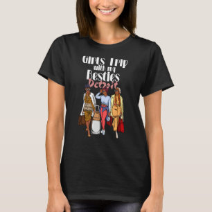 T-shirt Filles Voyage Detroit Besties Pour Melanin Black V
