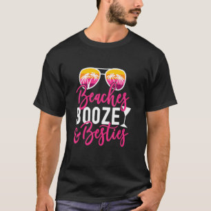 T-shirt Filles Voyage Filles Week-end Amis Plages Booze &