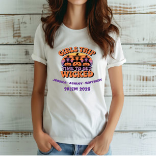 T-shirt Filles Voyage Retro Halloween Party Fiends