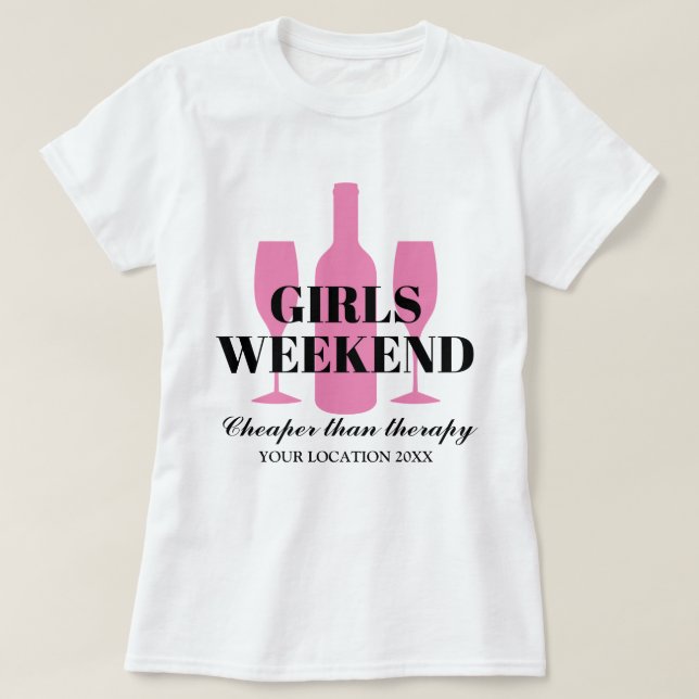 T-shirt Filles week-end à la cueillette vinicole rassemble (Design devant)