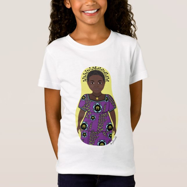 T-shirt fillette congolaise Matryoshka (Devant)