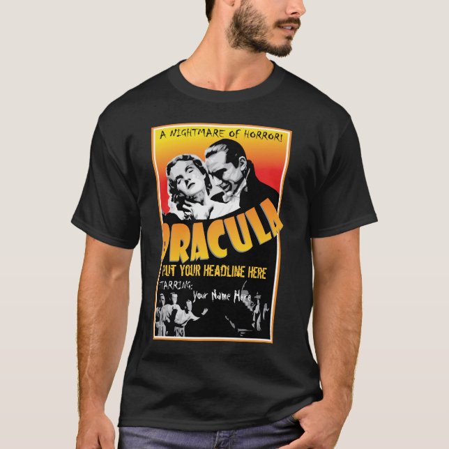 T-shirt Film d'horreur classique de Dracula (Devant)