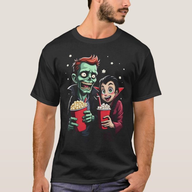 T-shirt Film d'horreur Marathon Snacks Éffrayants (Devant)