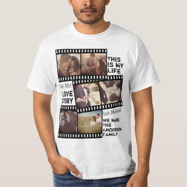 T-shirt film photo et texte personnalisés (Devant)