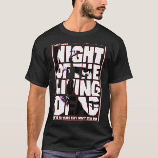 T-shirt Film Zombie Classique Impression - Nuit Zombie De 