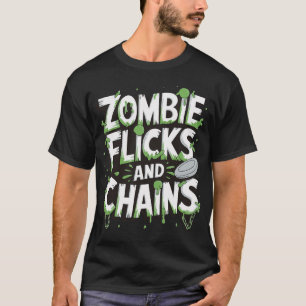 T-shirt Films de zombies et chaînes drôle de disque de gol