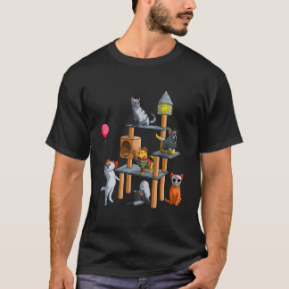 T-shirt Films d'horreur pour chats Halloween pour chat min