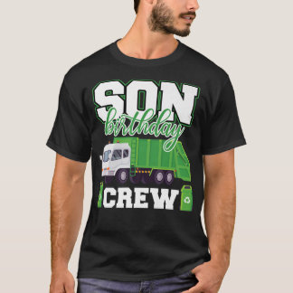 T-shirt Fils Anniversaire Équipage de déchets Camion Famil