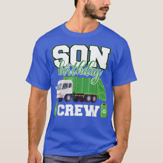 T-shirt Fils Anniversaire Équipage de déchets Camion Famil