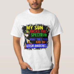 T-shirt Fils d'autisme de spectre de roches