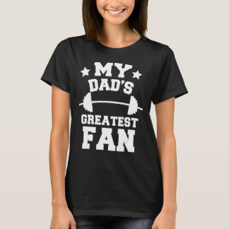 T-shirt Fils de fille haletante Mon père le plus grand fan