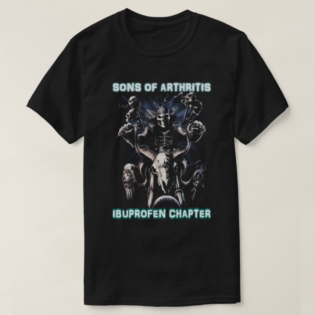 T-shirt Fils de l'arthrite Hommes Ibuprofène Chapitre Cour (Design devant)