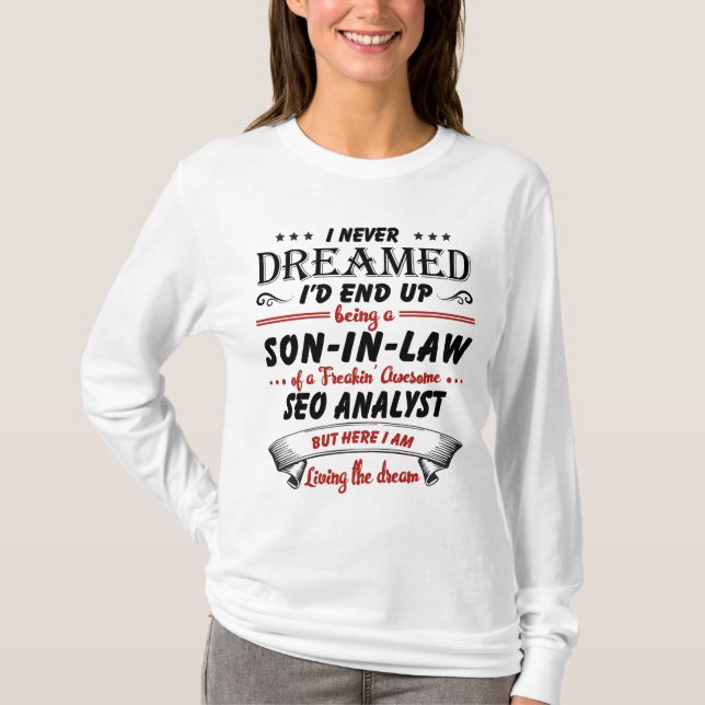 T-shirt Fils En Droit De L'Awesome Analyste SEO (Devant)