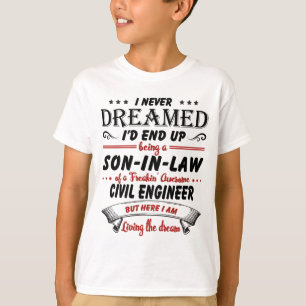 T-shirt Fils En Droit De L'Ingénieur Civil Awesome