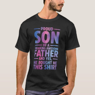 T-shirt Fils Fier D'Une Famille De Père Fou Fou