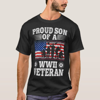 T-shirt Fils Fiers D'Un Vétéran 2ÈME GUERRE MONDIALE, Ve P