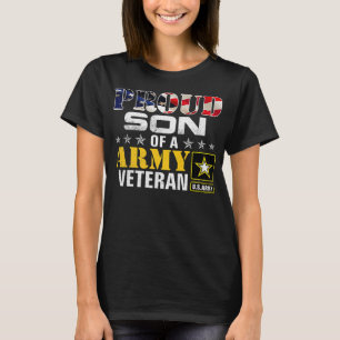 T-shirt Fils Fiers D'Un Vétéran De L'Armée De Terre Premiu
