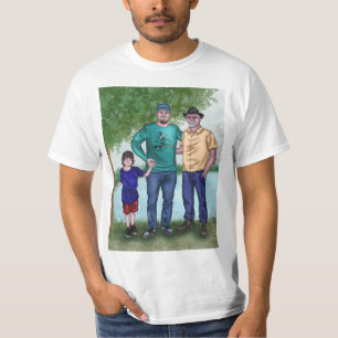T-shirt Fils, père et grand-père, Commission de l'artisana