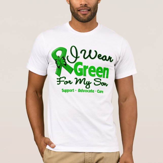 T-shirt Fils - ruban vert de conscience (Devant)