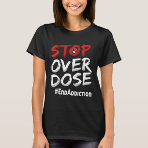 T-shirt Fin de la dépendance Arrêter sur la sensibilisatio
