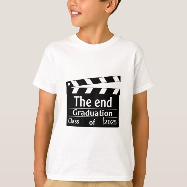 T-shirt Fin de la graduation 2025 Cinema Graduate (Devant)