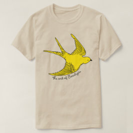 T-shirt Fin de la paralysie Oiseau jaune