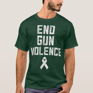 T-shirt Fin de la violence d'arme T Chemise Orange Contrôl