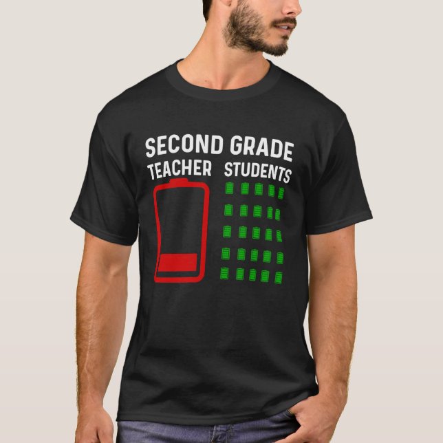 T-shirt Fin de l'année Enseignant 2e année Adieu enseignan (Devant)