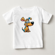 T-shirt fin en jersey pour bébé chiot joueur