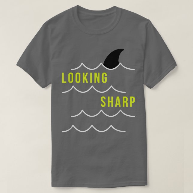 T-shirt Fin requin à l'air tendance (Design devant)