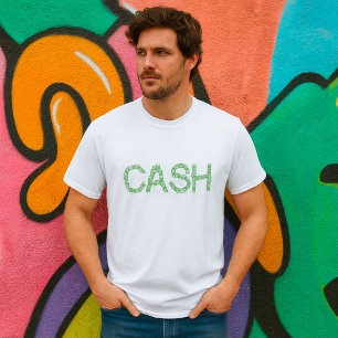 T-shirt Finance verte Cash Money Word