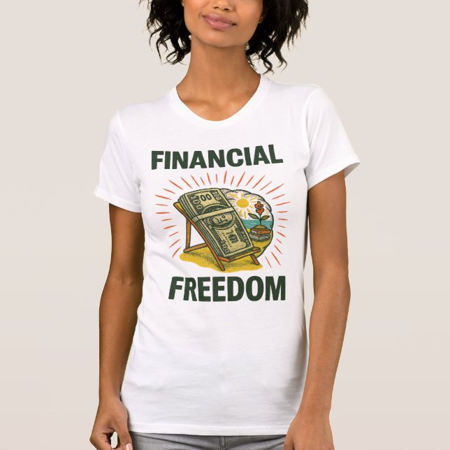 T-shirt Financial Freedom Beach Chair for Wealth Builders (Devant)
