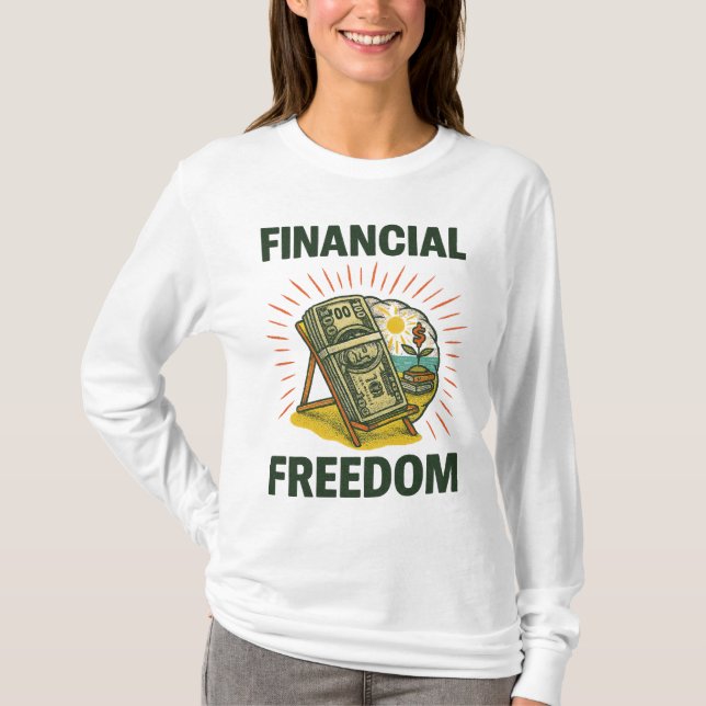 T-shirt Financial Freedom Beach Chair for Wealth Builders (Devant)