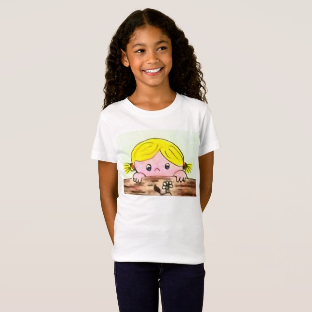 T - SHIRT FINDE JERSEY - KÜRZLICH KLEINES GIRL (Vorne ganz)