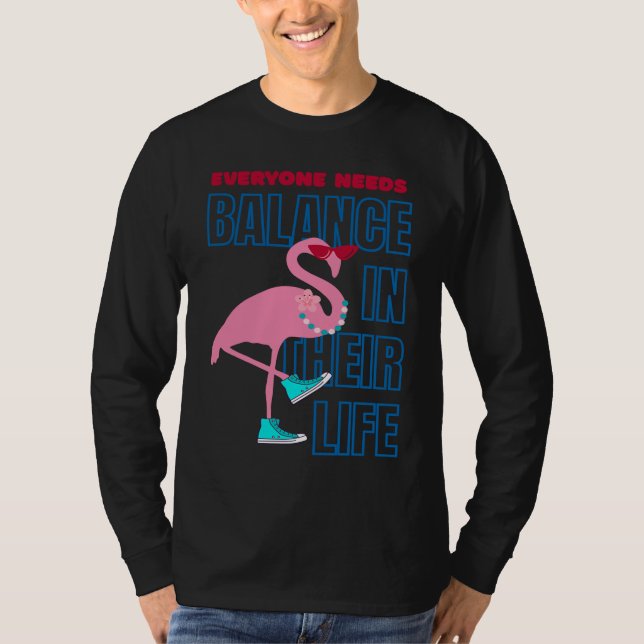 T-shirt Finding Flamingo balance  Positive Affirmation (Devant)