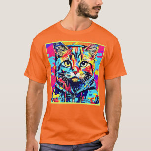 T-shirt Finesse Féline : Meilleure Art de Peinture de Chat