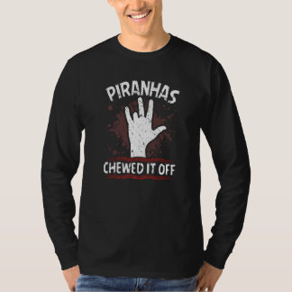 T-shirt Finger Amputation Piranha Disability Finger Ampute