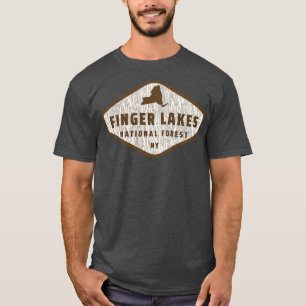 T-shirt Finger Lakes National Forest New York Tree Log Tex