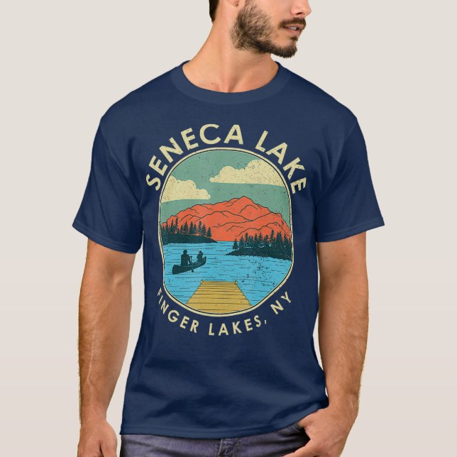T-shirt Finger Lakes NY New York Seneca Lake (Devant)